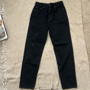 GRLFRND Black Straight Leg Jeans